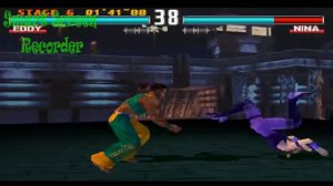 Tekken 3 (PS1) Arcade Mode Part 5 : Eddy Widescreen 30 fps