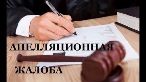 АПЕЛЛЯЦИОННАЯ ЖАЛОБА  (Часть 1).