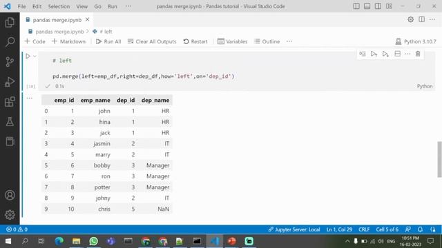 merge function in pandas detailed explained. #pandas #learncoding #python #pythonprogramming