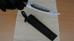 Якутский нож из современной порошковой стали.