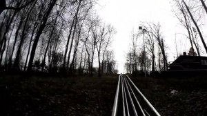 Спуск на Тобогане парк Яхрома.AVI