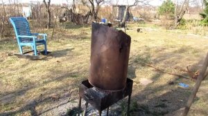 Мусор- печка для сжигания мусора.Как сжигать мусор безопасно.Садовая мобильная печка для мусора.