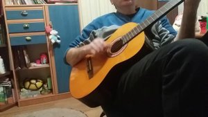 "Голуби летят над нашей зоной ". Игра на гитаре .