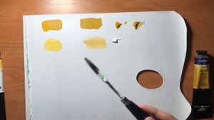 Охра жёлтая и охра светлая.