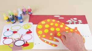 Пальчиковые краски Джеко Djeco - Учимся рисовать леопарда. Развивалки для детей