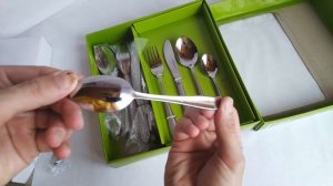 Столовые приборы Maestro MR 1530 - распаковка хорошего набора вилки-ложки-ножи за недорогую цену