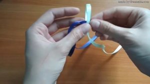 Как Плести БРАСЛЕТ Из Двух Атласных Лент. ФЕНЕЧКА из Ленточек СВОИМИ РУКАМИ Для Начинающих