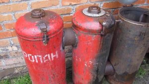 Как сделать ПЕЧКУ для дров из газ. баллонов для ГаРаЖа.