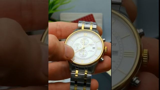 Мужские часы Tissot Chemin Des Tourelles Chronograph Золотые смотреть онлайн
