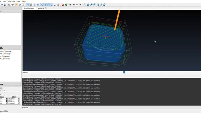 Симуляция обработки 3D модели заготовки в программе CAMotics