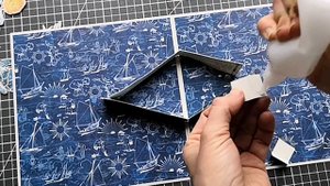 Pop up construction Sail boat / Поп ап конструкция а морской альбом - лодочка.
