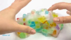 АСМР слайм 34/Странное удовлетворяющее и расслабляющее видео слайм. Приятно смотреть  и слушать.