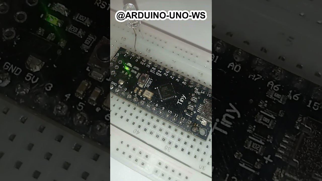 ПЕРВЫЙ ПРОЕКТ С ATTiny88 #shorts #arduino #diy #arduinouno #handmade #ардуино #поделки