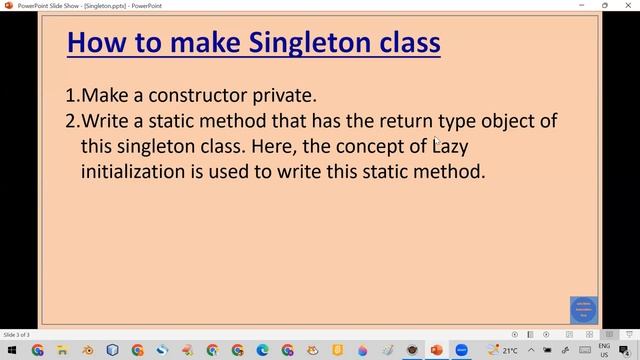 Singleton Design pattern | How to create Singleton Class | Pradeep Nailwal