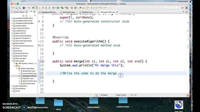 Java II Mergesort the Merge Routine смотреть онлайн