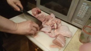 Тест ножа Royal Кitchen из Магнита на разрубание курицы. Заточка в линзу