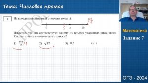 Числовая прямая ОГЭ 2024 Математика