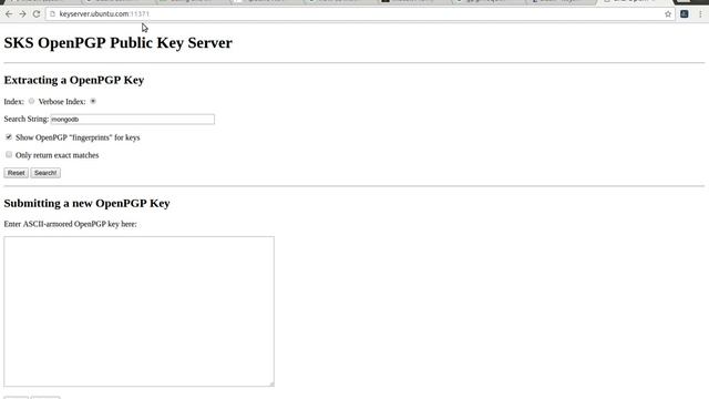 Installing keys in ubuntu from Ubuntu Key Server
