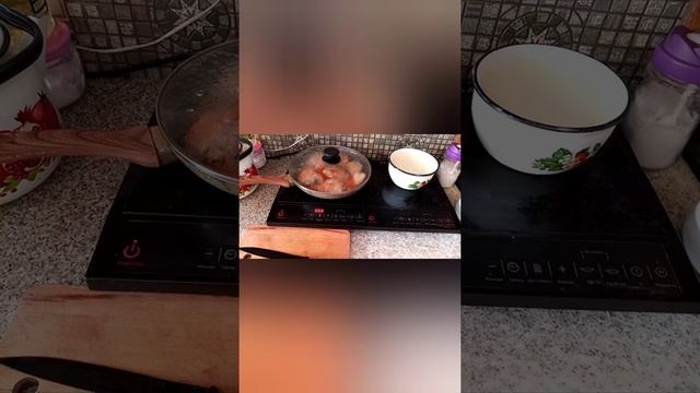 Быстрый плов из курицы Чахохбили на сковороде.