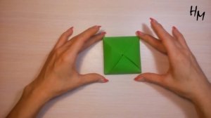 Коробочка для подарка из бумаги оригами