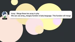 Array : Merge these two array in php