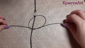 Мастер класс по плетению браслета  "Знак бесконечности"  квадратным узлом