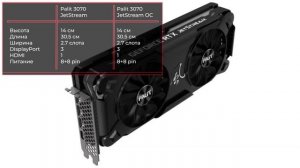 Видеокарта Palit GeForce RTX 3070 JetStream (OC)