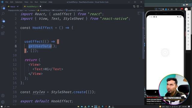 Rest API, Async-Await, Try Catch & UseEffect Hook in React Native in Hindi #27 | P-1