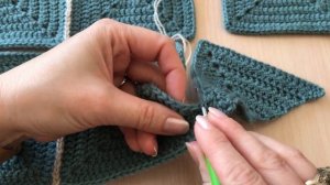 Как соединить мотивы "бабушкиного квадрата" красивым швом