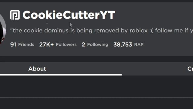 Roblox YouTuber uploads COOKIE DOMINUS for 100 Robux... смотреть онлайн