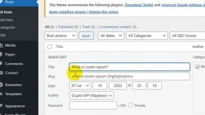 How To Change a Single Post URL in WordPress