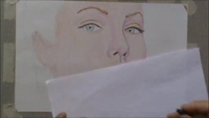 как рисовать лицо женщины, используя карандаши цвета на бумаге рисунок шоу