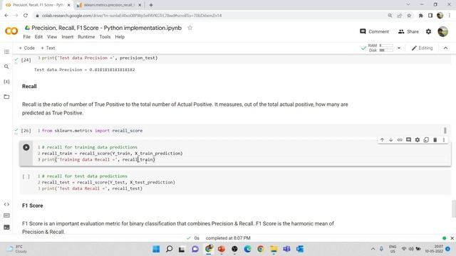 8.9. Precision, Recall, F1 Score - Python Implementation | Model Evaluation in Machine Learning