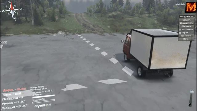 SpinTires v03.03.16 обзор мода Уаз 39095 смотреть онлайн