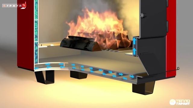 Буржуй К Котёл пиролизный. Процесс горения смотреть онлайн