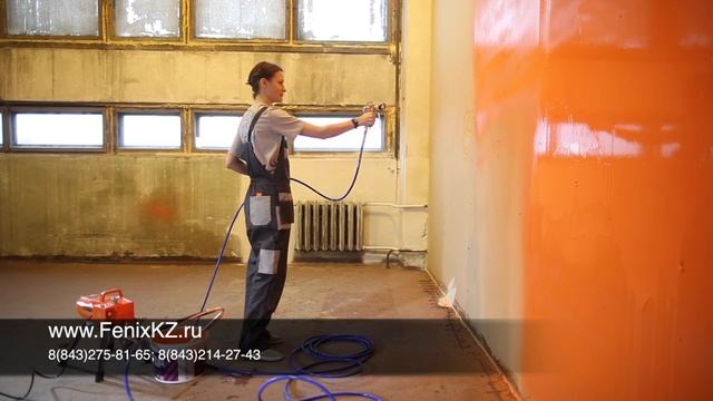 Покраска стен и потолков с помощью безвоздушного окрасочного аппарата ASpro-2200 смотреть онлайн