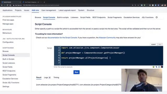 ScriptRunner - Get list of projects using the new code editor