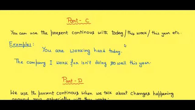 present continuous tense || English grammar concepts смотреть онлайн