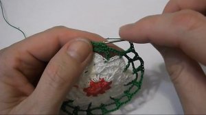 ТРЕХЦВЕТНАЯ НОВОГОДНЯЯ САЛФЕТКА КРЮЧКОМ. ЧАСТЬ 1