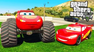 МОЛНИЯ МАКВИН УЧАСТВУЕТ В ГОНКАХ ТАЧКИ В ГТА 5 МОДЫ! ОБЗОР МОДА GTA 5 видео игра мультик для детей