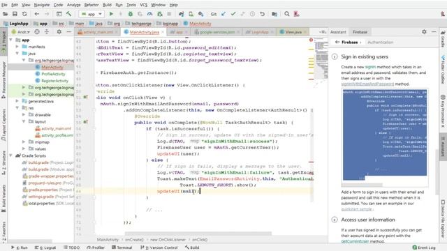 How to Setup User Authentication in Firebase and Android Studio (Login Activity) смотреть онлайн