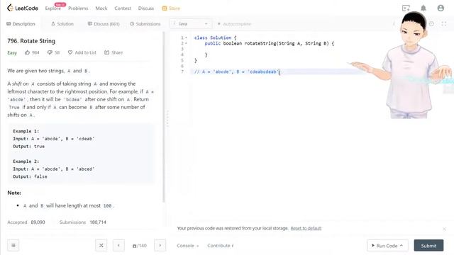 Leetcode 796 - Rotate String (JAVA Solution Explained!) смотреть онлайн