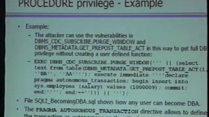 Black Hat USA 2005 - Advanced SQL Injection in Oracle Databases