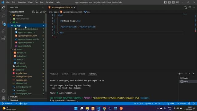 Install Angular 16 CLI, setup & run app | Create pages, components, routing | install Bootstrap