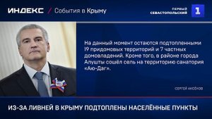Из-за ливней в Крыму подтоплены населённые пункты
