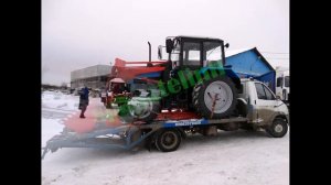 Погрузка трактора на эвакуатор