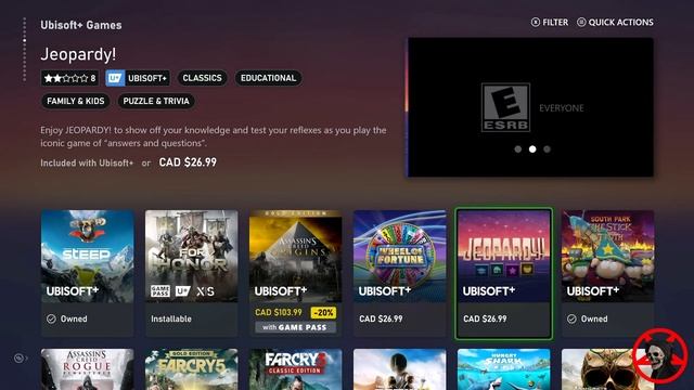 Ubisoft + Xbox Game List смотреть онлайн