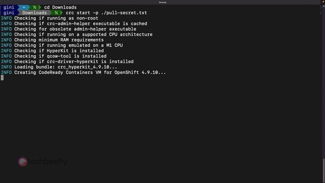 Installing Red Hat OpenShift CodeReady Containers on macOS | techbeatly