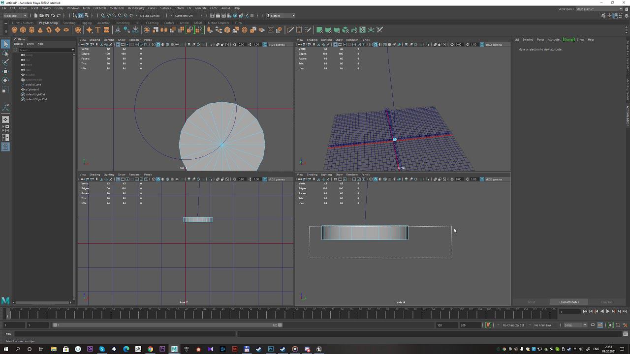 Шпаргалка как сделать верёвку в Maya. смотреть онлайн