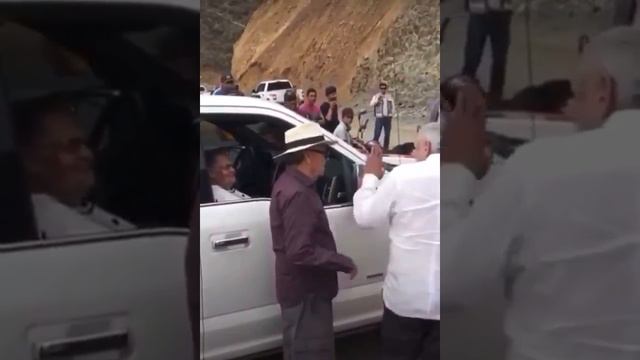 Video Viral Chapo Saludo Sin Sana Distancia, el presidente